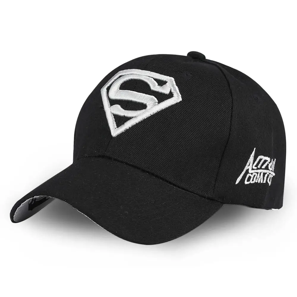 Бейсболка мужская с вышивкой Супермена Snapback Trucker головные уборы Женская Черная кепка s Регулируемая косточка хлопок Письмо уличный солнцезащитный козырек папа - Цвет: style2