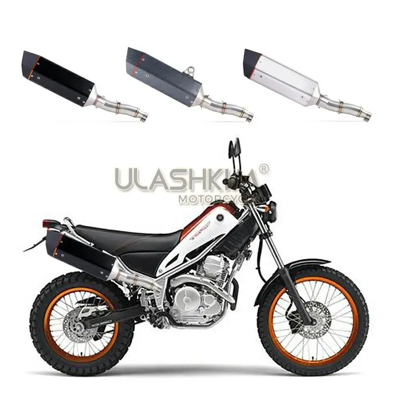 Полная выхлопная система мотоцикла глушитель Escape slip on для YAMAHA XG250 XT250 модифицированный контакт средняя труба адаптер подключения