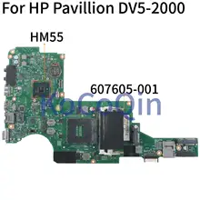 KoCoQin материнская плата для ноутбука hp Pavillion DV5 DV5-2000 HM55 материнская плата 607605-001 607605-501 DDR3