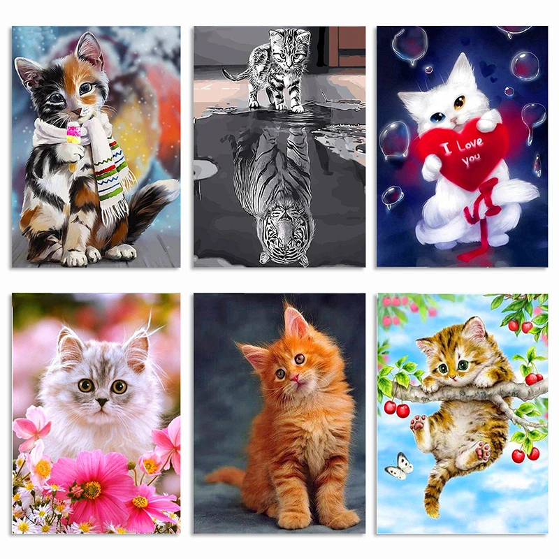 Diamond Mosaic Paintings Full Square Painting Animal Embroidery Rhinestones Gift Handmake Jq708 | Дом и сад