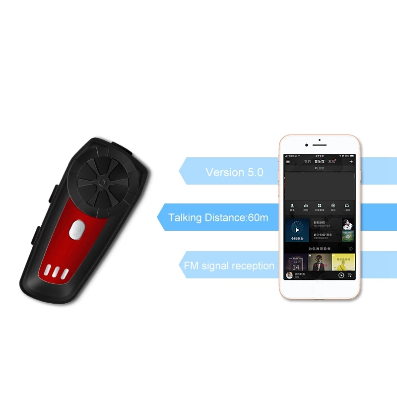 RISE-1Pcs мотоциклетный шлем Bluetooth гарнитура M6 беспроводной домофон оборудование для верховой езды гарнитура полностью закрытая интегрированная рация
