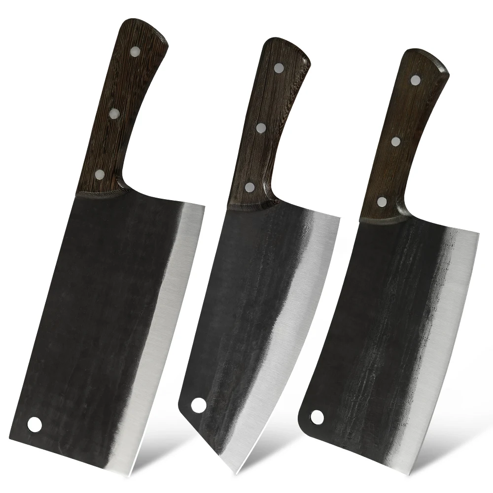 Handmade Butcher Cleaver Knife Forged Chinese Chopping Knife Camping Knife Full Tang Sliced Kitchen Gyuto Nakiri Chopper Knife|Kitchen Knives| - AliExpress