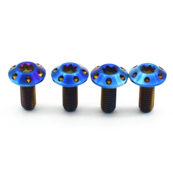 

Titanium Bolts Titanium alloy Torx Screw M6x15 / 20mm Motorcycle Modified Decorative Repair Screw Burnt Blue 4 Ppcs