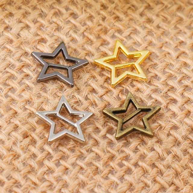 20PCS Mini Tri-glide Buckles Cute Star/Butterfly Shape Handmade Doll Bags Clothes Craft Decor Buttons DIY Doll Accessories 2