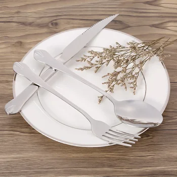 

New 6pcs High-end Western Tableware 2 Set Stainless Steel Flatware Good Quality Fork Knife Spoon Utensils For Kitchen Dining