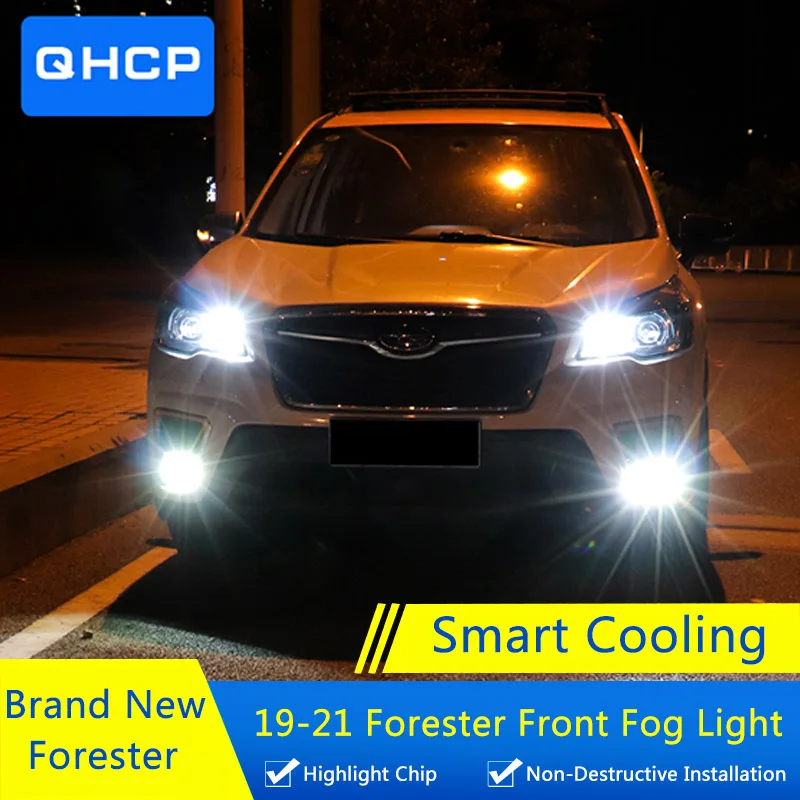QHCP Front Fog Light Lamp LED Bulbs Long Range lighting Clear Vision High Brightness 2Pcs/Set For Subaru Forester 2019 2020 2021 |