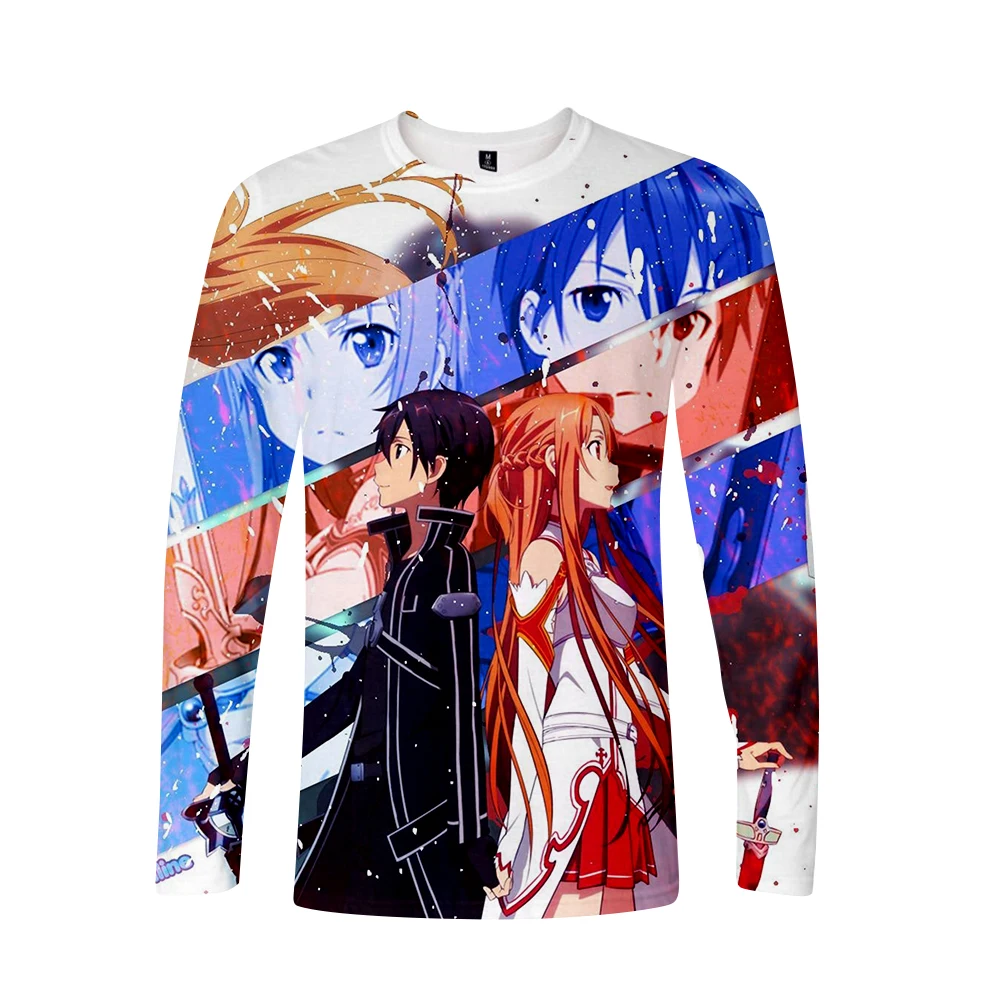 Sword art Online:Alicization 2019 3D Soft Tee Shirts Warm Long Sleeve Warm Hip Hop T-Shirts Sword art Online:Alicization 2019 3D Soft Tee Shirts Warm Long Sleeve Warm Hip Hop T-Shirts