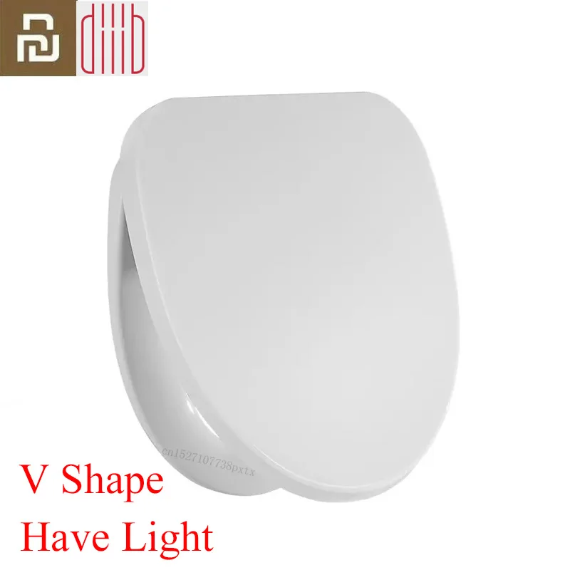 V Type Have Light Xiaomi Mijia Dabai U/V тип Ночной свет крышка сиденья унитаза набор медленно закрывающийся бытовой Быстрый выпуск ванная комната крышка унитаза - Цвет: V Type Have Light