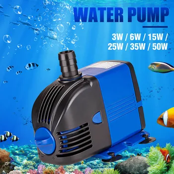 

New Ultra-Quiet Submersible Water Fountain Pump Filter Fish Pond Aquarium Water Pump Fish Tank Power head 15/25/35/50W