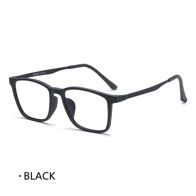High Quality Pure Titanium Men Anti Blue Light Presbyopia Eyewear Reading Glasses with Diopter+1.0 +1.5 +2.0 +2.5 +3.0 +3.5+4.0 Black