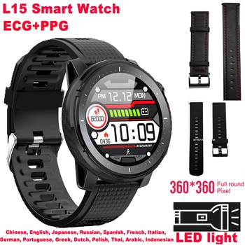 

L15 Men Smart Watch 1.3inch 360*360 Full Round Music Control Bluetooth Camera Smartwatch with LED Light VS L11 L13 SG2 Watch