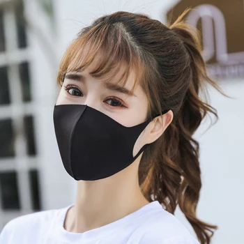 

5pcs/lot Fashion Mouth Mask Protective Adult Face Mask Anti-dust PM2.5 Pollen Ice Silk Fabric Men Women Reusable Mask