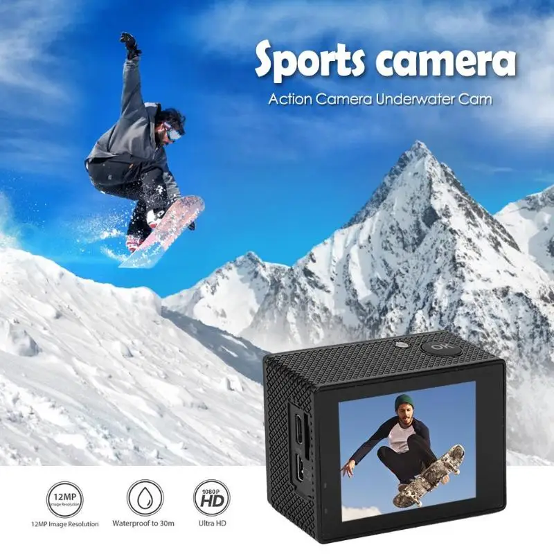 Видеокамера HD 1080P Anti-Shake Спортивная Экшн-камера 30 м водонепроницаемая Спортивная DV Одиночная съемка Snapper мини внешний вид режимы
