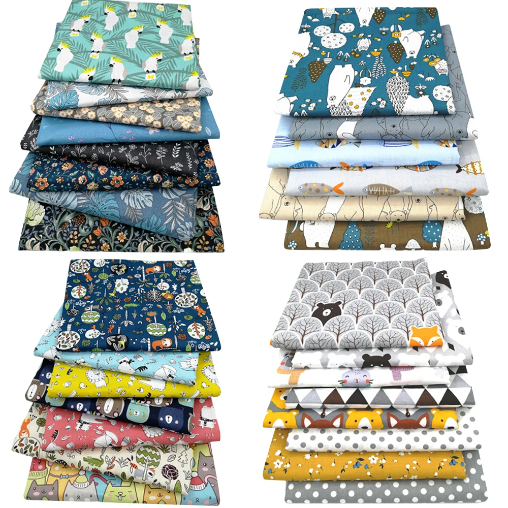 150 Pcs 10 x 10 Inches Cotton Fabric Bundle Precut Fat Squares Fabric  Scraps Cotton Quilting Fat Flower Animals Cartoon Fabric Patchwork for DIY  Craft