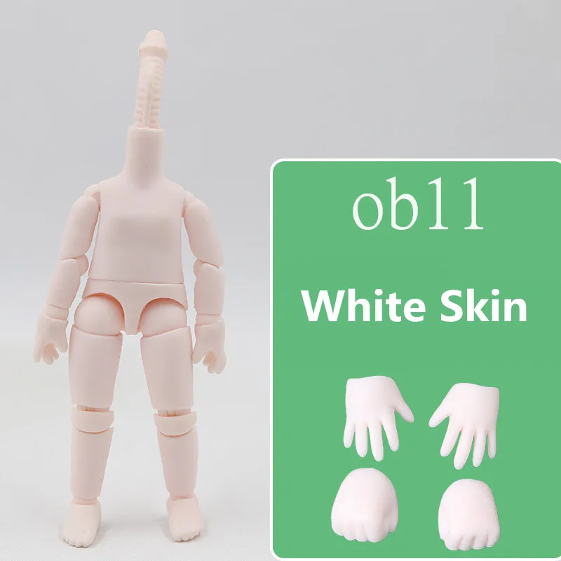Кукла OB11 1/12 BJD куклы шарнирное тело 11 см натуральная кожа белая 26 суставов для