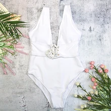 Цельный купальник для девочек, женский купальник, белый, черный, глубокий v-образный вырез, без спинки, высокая талия, крест, сексуальный, распродажа, горячая распродажа