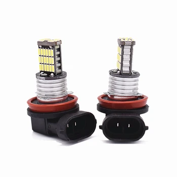 

2PCS X Auto Car led H11 fog light H11 45smd 4014 Chip CANBUS No error free Fog lights DRL Driving light External light White 12V