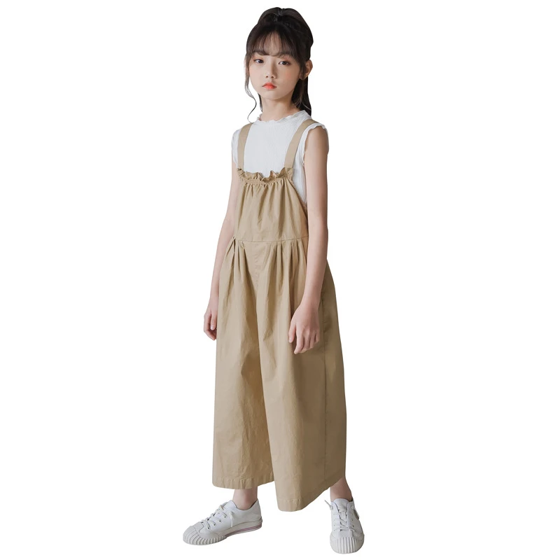 YourSeason Conjunto de dos piezas para niñas, ropa bonita, chaleco informal coreano para y monos, pantalones de pierna ancha, moda para 2020|set de ropa| -