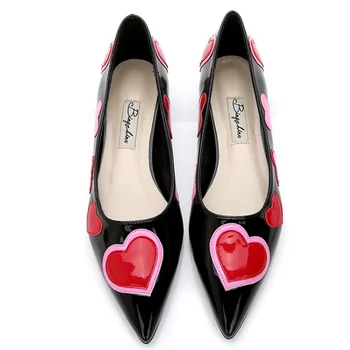 

Sweet Summer Shoes Pointed ToeFemale Shoes Love Shallow Women Flats Mixed Colors Slip-On Female Shoes Handmade Ladies Fltas New