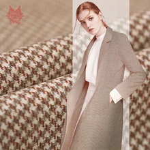 Светильник в американском стиле с рисунком "гусиная лапка", окрашенная пряжа, шерсть, ткань для осенне-зимнего пальто telas tecidos stoffen tissu SP4535