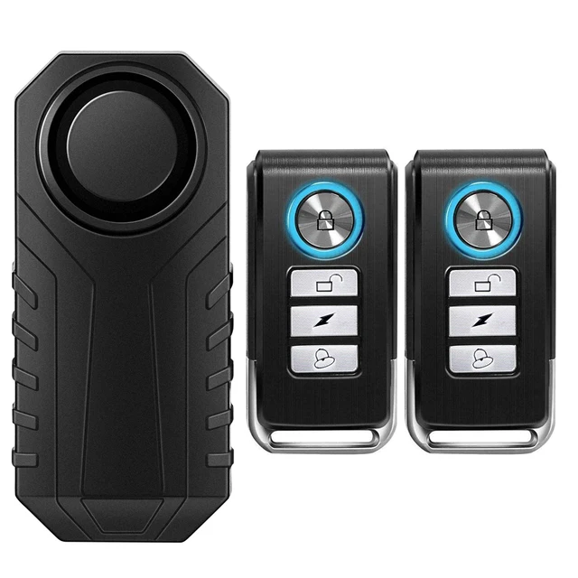 Elecpow Remote Control Bike Alarm Waterproof Motorcycle Electric Bicycle Security 113dB Anti Lost Vibration Warning Alarm Sensor 2 Remote control