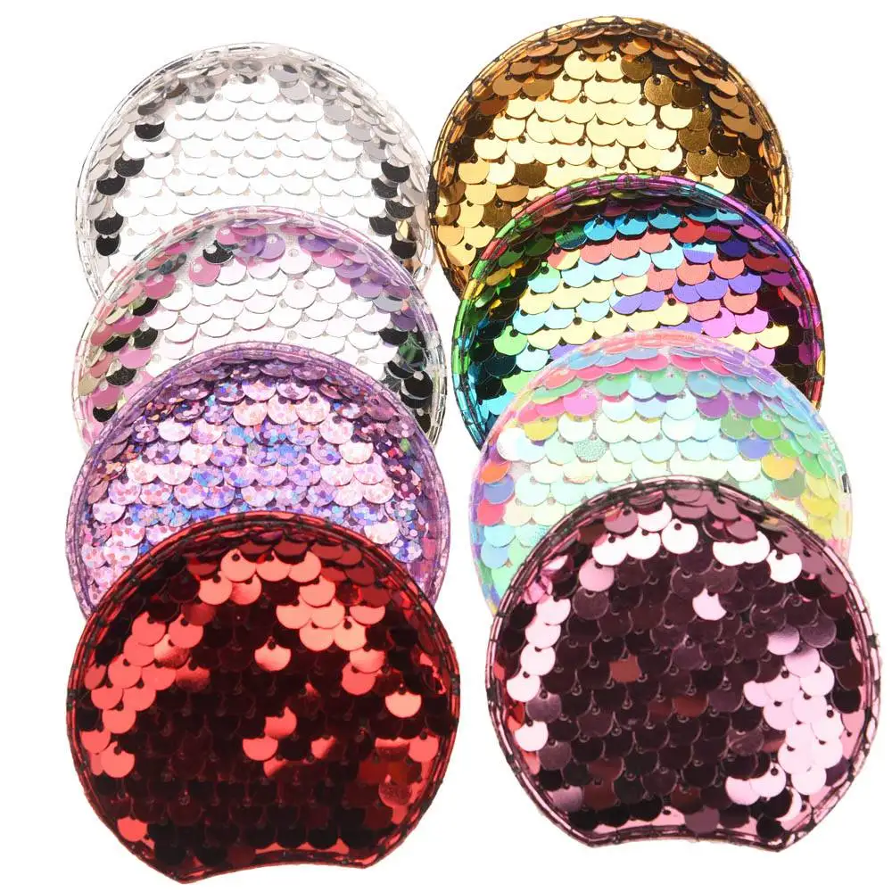 24PCS  Sequin ears Unicorn Accessories for Hair band Glitter Hair Accessories Baby Girls Hairhoop Crafts Making Head wrap DIY