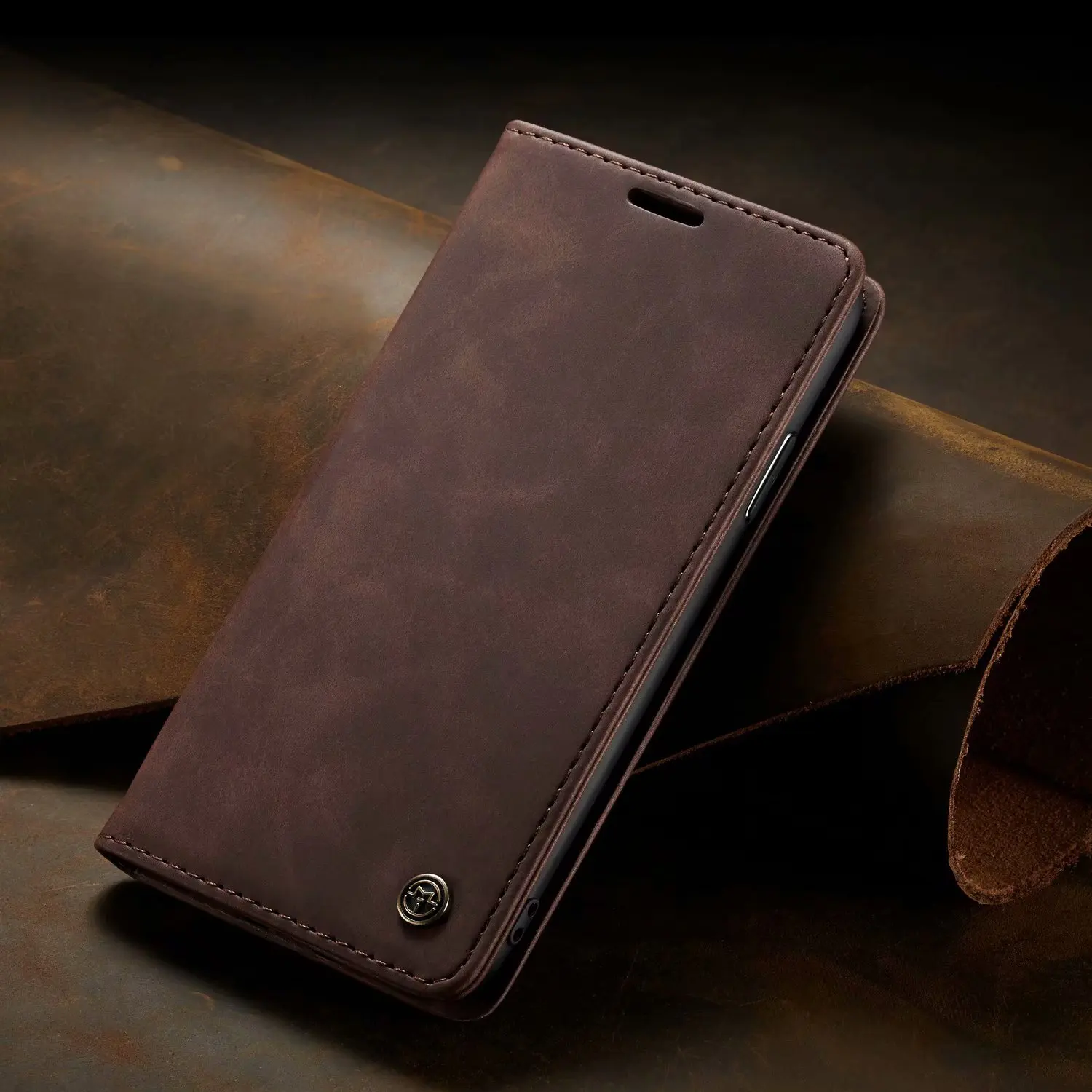 Leather Case For iPhone 12 11 Pro X XR XS Max CaseMe Retro Purse Luxury Magneti Card Holder Wallet Cover For iPhone 8 7 6 Plus 5 burga phone case