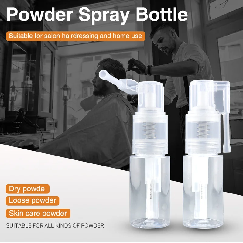 

35 ML Dismountable Travel Powder Spray Bottle PET Material Cosmetics Bottles Hairdressing Spray Bottle Salon Barber Hair Tools
