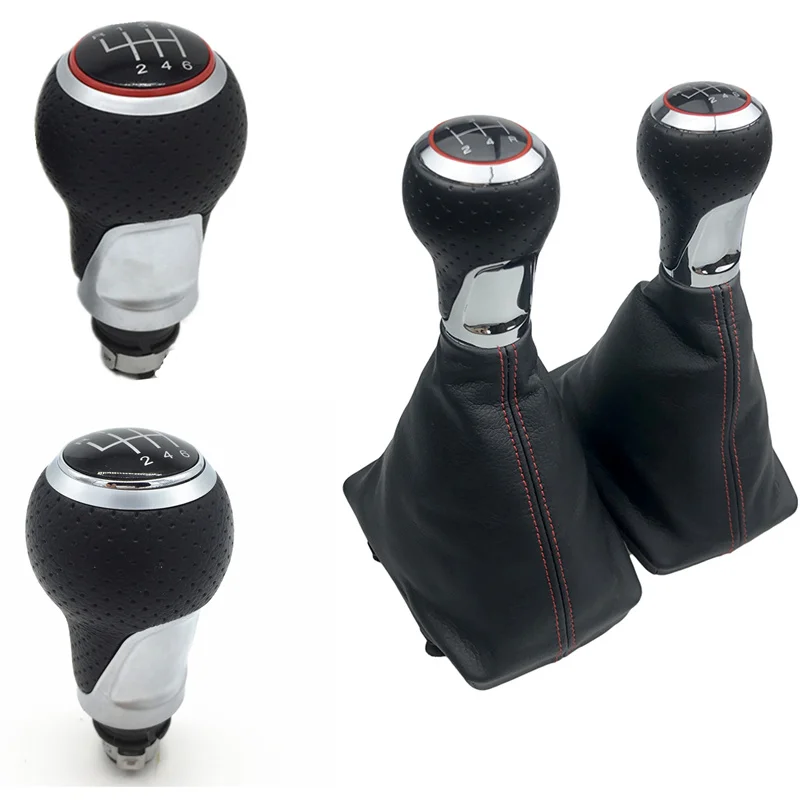 Copri Stivale Cuffia Pomello Cambio Opaco/Cromato Per Audi A4 (2001-2008) B6 (2001-2005) A6 C5 (2001) / Seat Exeo (2011) Leon(2000)