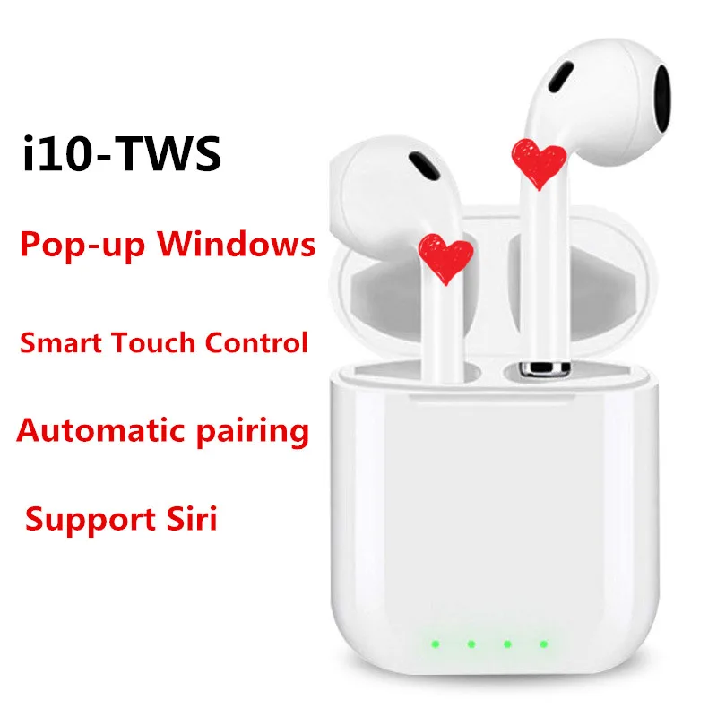 I10 TWS Bluetooth 5 0 наушники-вкладыши с сенсорным управлением гарнитура для iphone samsung