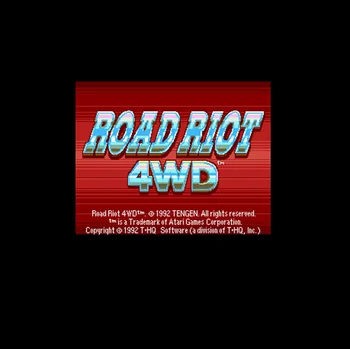 

Road Riot 4WD USA Version 16 bit Big Gray Game Card For NTSC Game Player