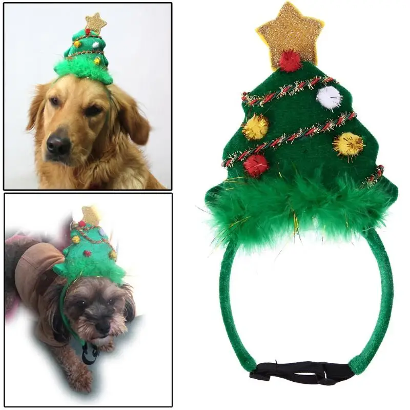 Рождественский головной убор, Рождественская повязка на голову для питомца, олень, Роговая шапка, костюм собаки, праздничная декоративная Рождественская елка, аксессуары для питомцев