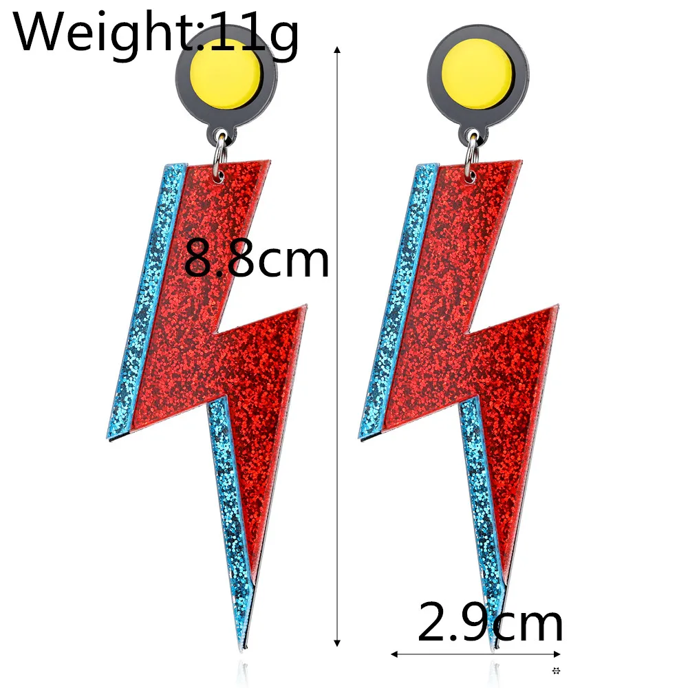 Dangle Earrings YAOLOGE long Lighting Resin Red Blue Party Jewelry Accessories Handmade Fashion Acrylic Earrings For Women
