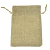 1PC 7Sizes Linen Jute Drawstring Pouch Cotton Christmas Halloween Gift bags Box Packages for Packaging Wedding Party Candy Bags ► Photo 3/5