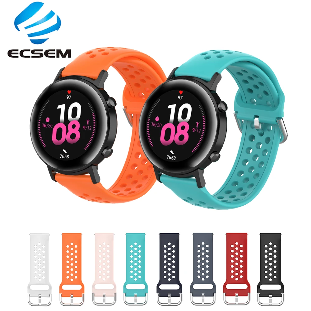 Ремешок Ecsem для наручных часов спортивный браслет 20 мм Honor Magic Watch 2 42 сменный