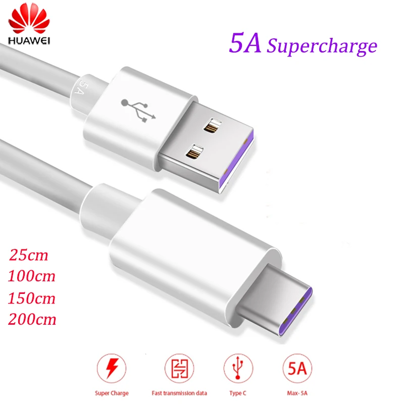 Оригинальный Huawei P40 pro + 5A Type C кабель P30 P20 коврики 30 20 10 Pro P10 рlus Lite USB 3 1 Supercharge супер