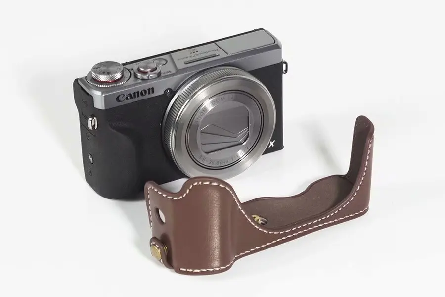 Чехол для камеры из искусственной кожи для Canon G7X Mark III gsxxiii G7X3 Половина корпуса чехол для камеры Сумка черный коричневый кофе