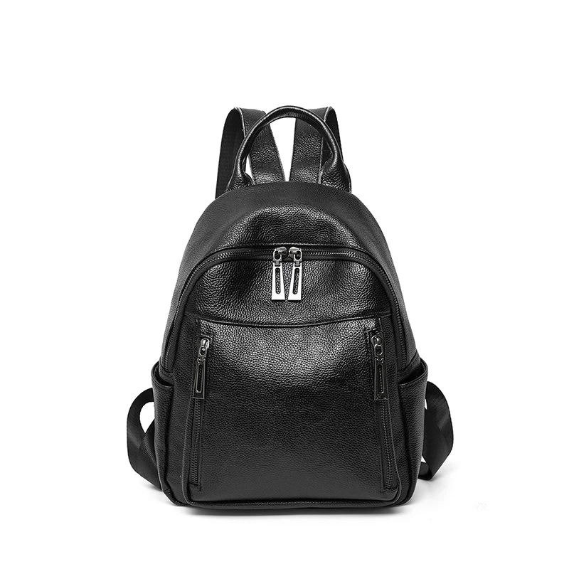 

2019 Fashion Women Backpack High Quality School Backpack For Teenager Girl Large Capacity Multifunction Backpack black