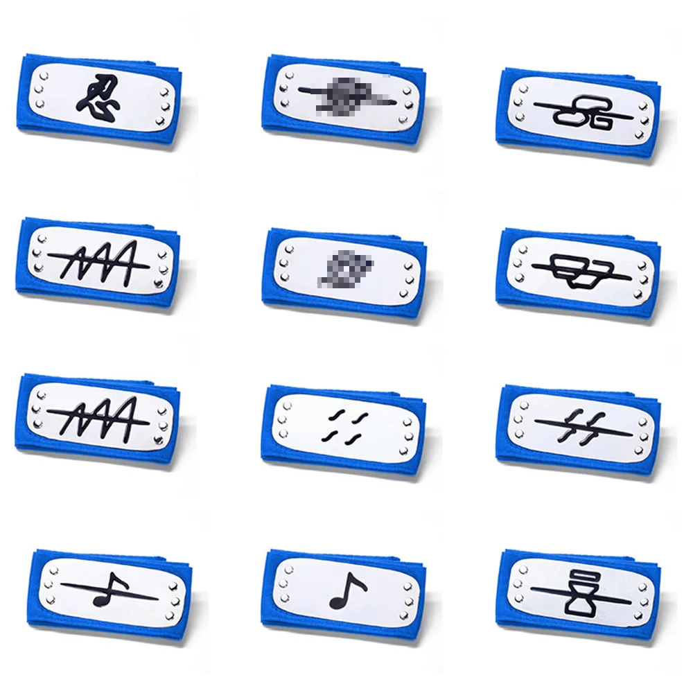 

Anime Cosplay Costume Headband Bandage Forehead Protector Headwear Props Accessories Hairband Halloween Party For Kids Men