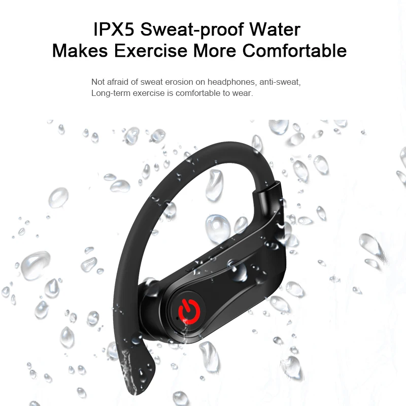 IPX5 Waterproof Headphone Smart Touch Bluetooth Earphone v5.0 TWS Sport Handsfree Wireless Headset With Charging Case For iphone