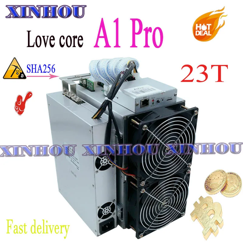 Nuovo Asic Bitcoin Miner Love Core A1Pro 23T Btc Bch Miner Con Psu Economico Di Antminer S19 T19 S17 T17 Z15 Whatsminer M21S M31