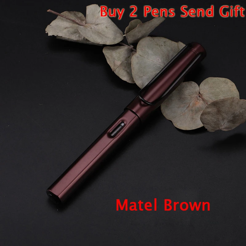 Роскошная металлическая перьевая ручка Al Star для офиса, руководителя, быстрое письмо подарочная ручка в деловом стиле, купить 2 ручки, отправить подарок - Цвет: Metal Brown