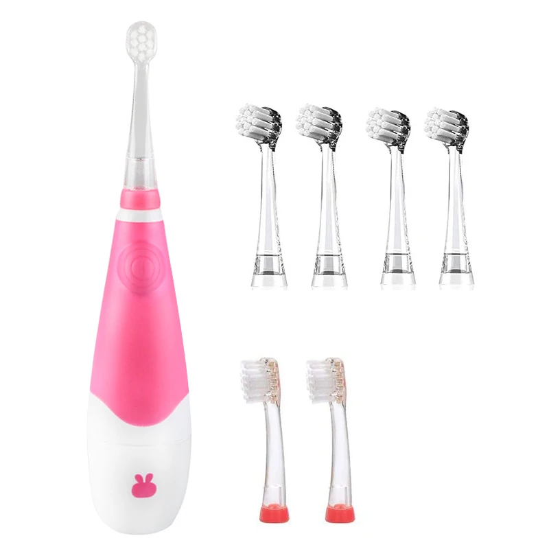 thumbnail image 1 of Cepillo de dientes eléctrico sónico para niños Seago, a batería, 16 000 pulsaciones por minuto, luz LED, temporizador de 2 minutos, cerdas suaves, para niños de 3 años en adelante, 1 of 5