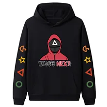 

Autumn Winter Hoodies Loose Sweatshirt Woman Harajuku Squid Game anime Long Sleeve Pullover men Oversized Hoodie Coat