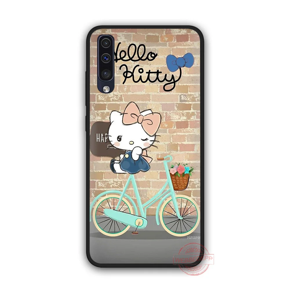 WEBBEDEPP Hello kitty Мягкий чехол для телефона для samsung A10S A6 7 8 9 A10 20 A40 A50 A60 A70S M10 M20 30 - Цвет: 1