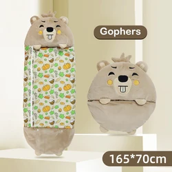 Saco de dormir Universal para bebé y niña, saco de dormir grande, juguete de felpa, regalo de cumpleaños, Gopher deformado