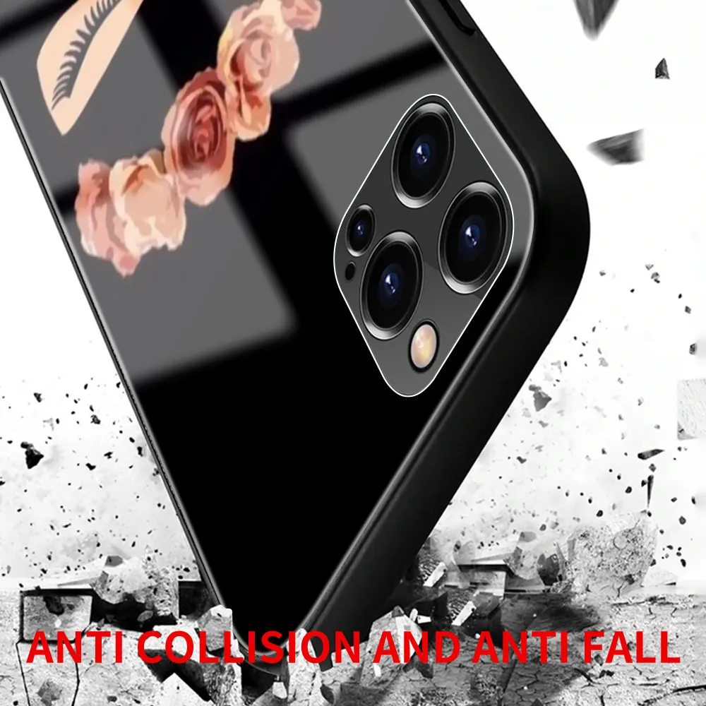 Tempered Glass Case For Apple iPhone 11 Pro Max 12 Mini XR 7 8 Plus SE 2020 X XS 6 6S Phone Cover Funda Crown Hijab Face Muslim