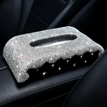 Стразы, автомобильная коробка для салфеток, Алмазный кристалл, авто роскошный держатель для салфеток, блок-тип, коробка для салфеток, автомобильный стиль, стразы, блестящий чехол для женщин