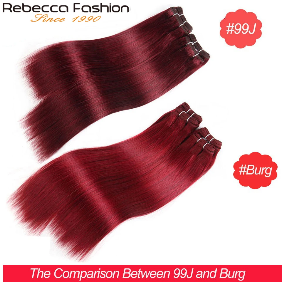 Yaki Straight Human Hair Bundles Burg 99J Human Hair 4 Bundles Deal 190 /Packet 100% Natural Extension Malaysian Weave