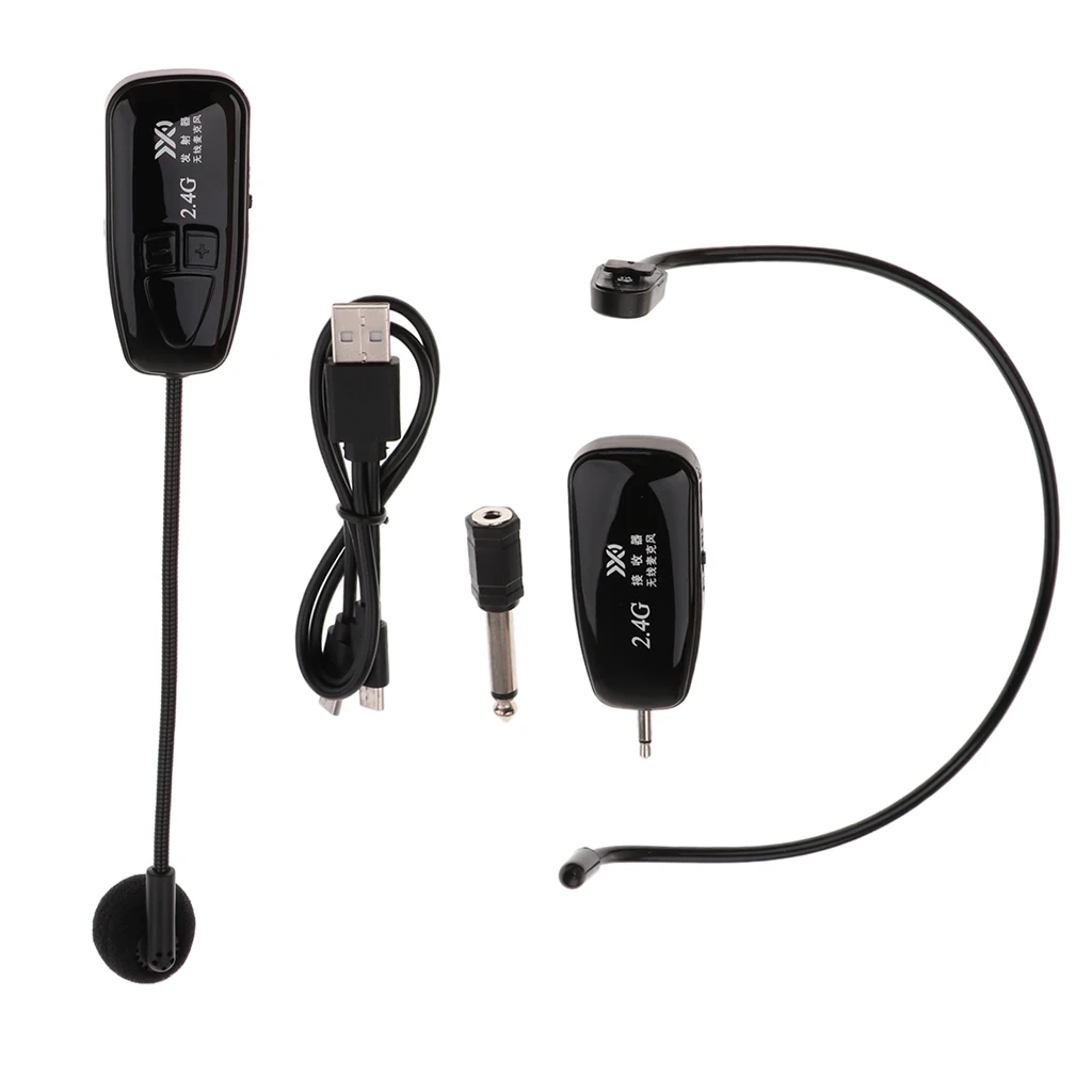 

Portable Wireless Microphone Headset USB Mic with Transmitter Receiver